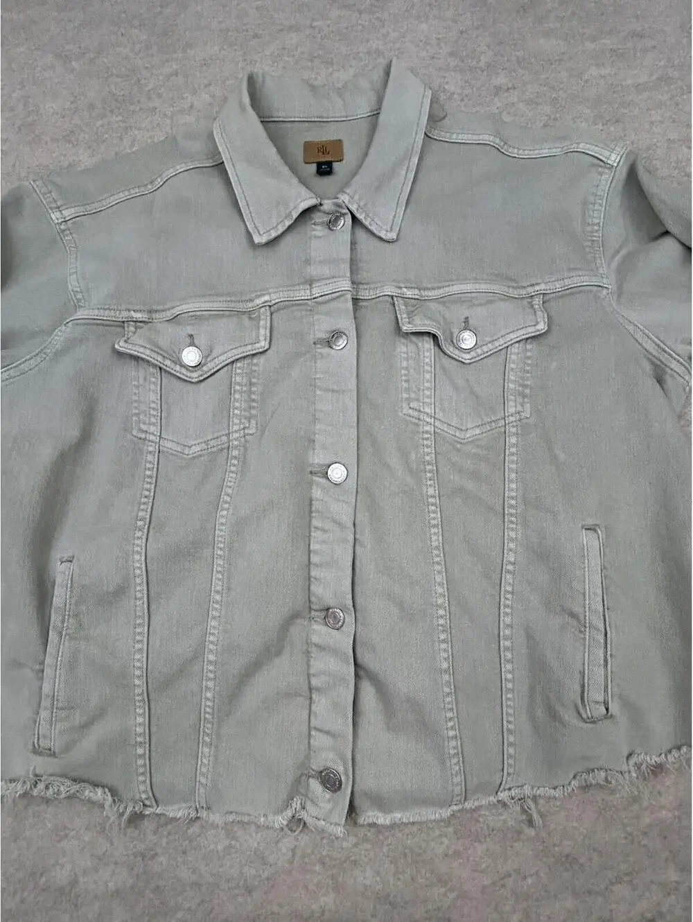 Ralph Lauren RL Cropped Denim Jacket Size 2X - Picture 4 of 12